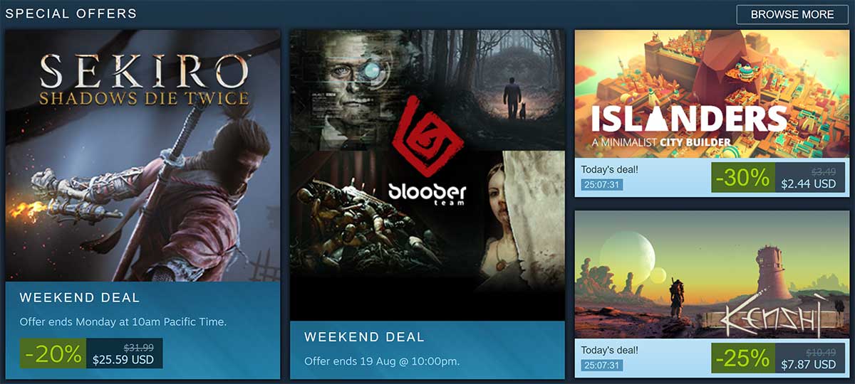 Steam Sale Example Steam Sale Example